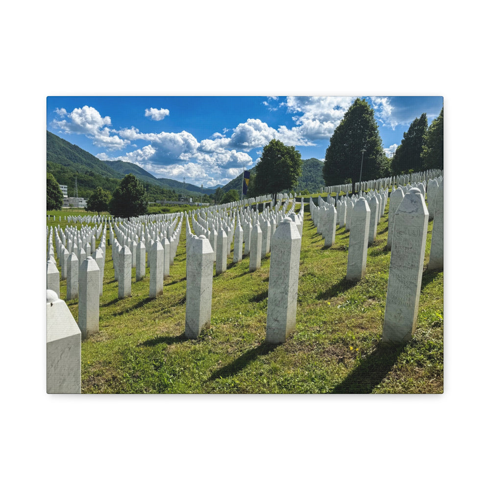 Canvas Print, Srebrenica Genocide Memorial Wall Art, Matte Stretched 1 25", Home