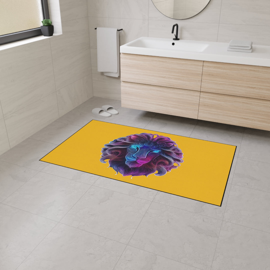 Floor Mat - Purple Lion with Mane Graphic