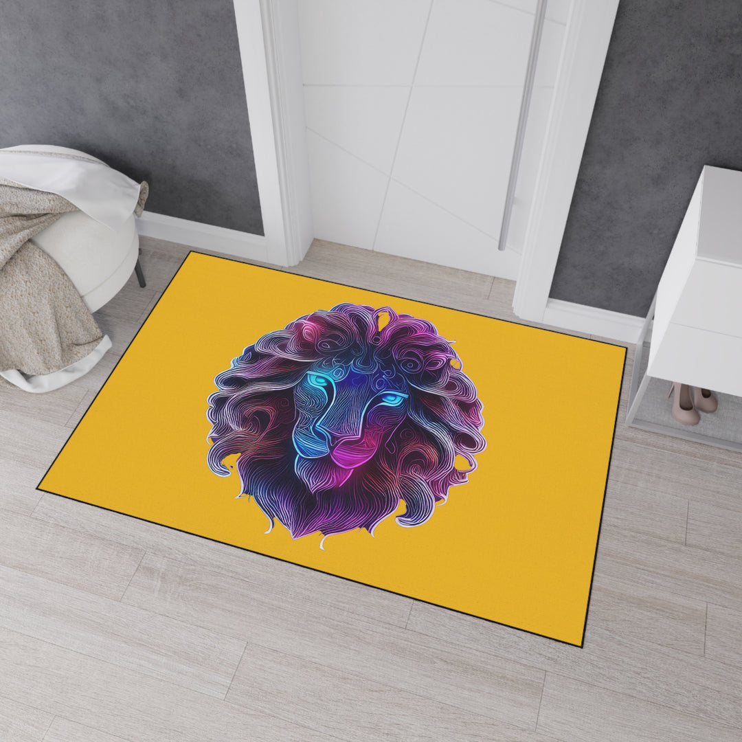 Floor Mat - Purple Lion with Mane Graphic