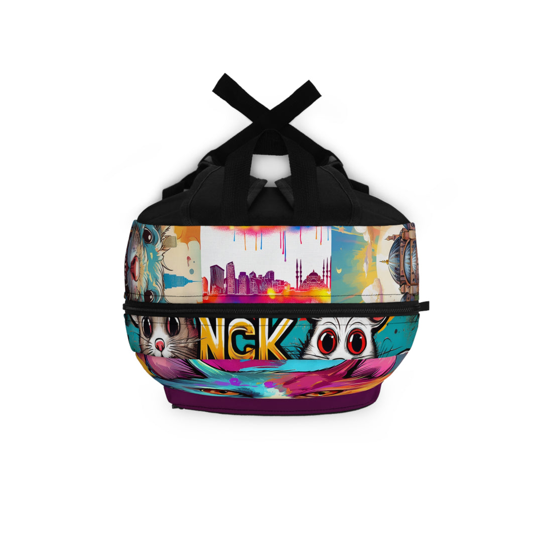 Graffiti Cats vs Rats Backpack – NYC & Istanbul Urban Street-Art Bag
