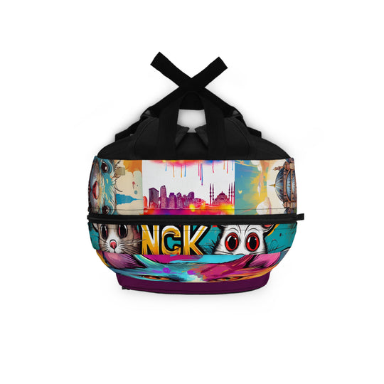 Graffiti Cats vs Rats Backpack – NYC & Istanbul Urban Street-Art Bag