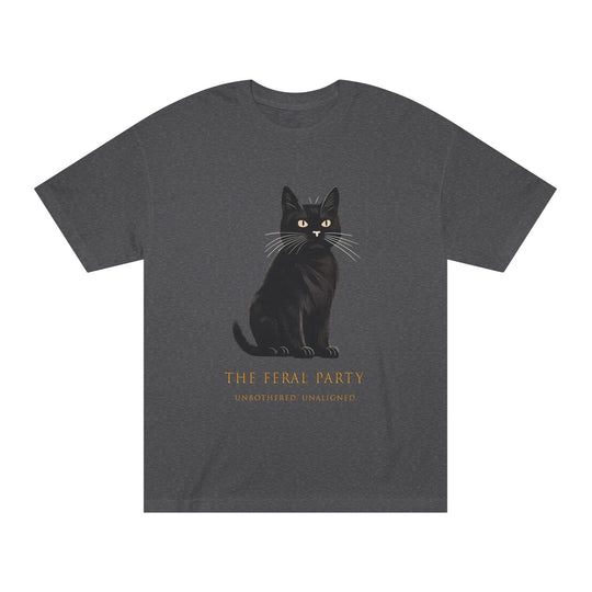Unbothered Unaligned T-Shirt | The Feral Party Black Cat Graphic Tee