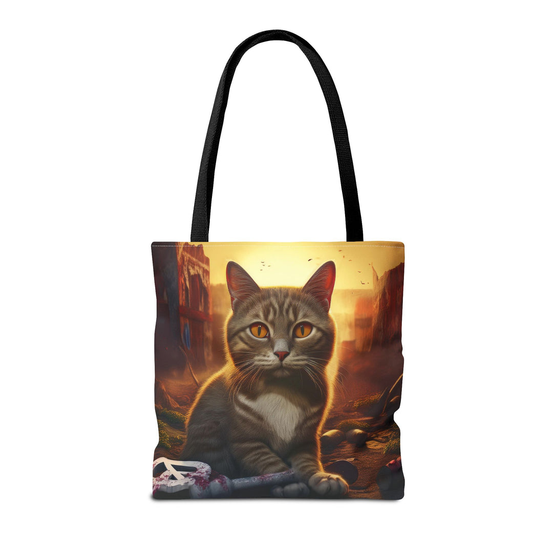 Tote Bag - Peace Begins With You and the Neighbor's Cat Design