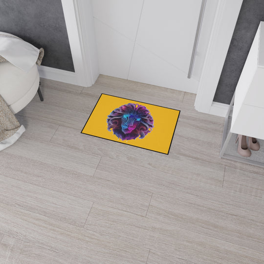 Floor Mat - Purple Lion with Mane Graphic