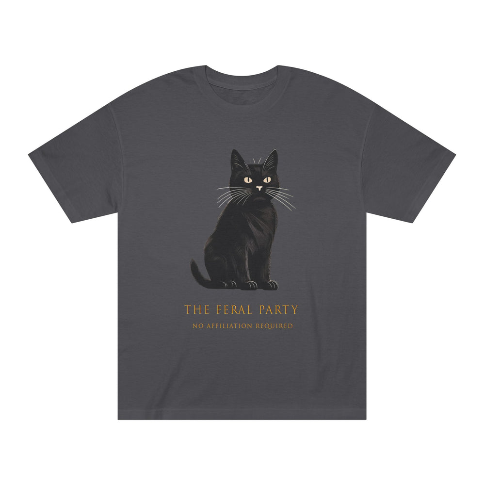 The Feral Party Cat Shirt – No Affiliation Required – Minimalist Graphic Tee