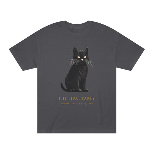 The Feral Party Cat Shirt – No Affiliation Required – Minimalist Graphic Tee