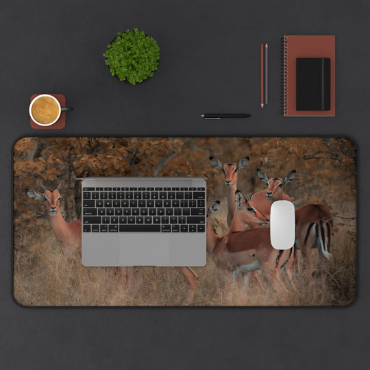 Desk Mat - South African Impalas Wildlife Design