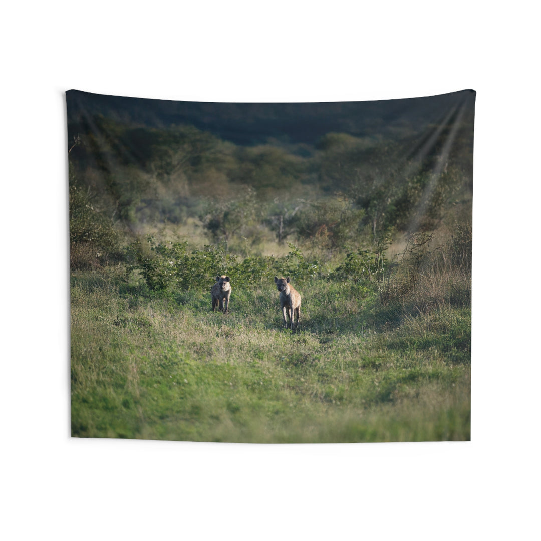 Hyenas Indoor Wall Tapestries - Outdoor Wildlife Design