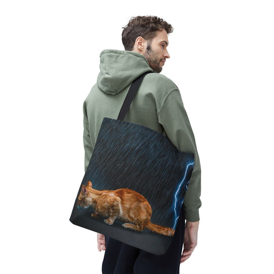 Cat in a Storm Tote Bag