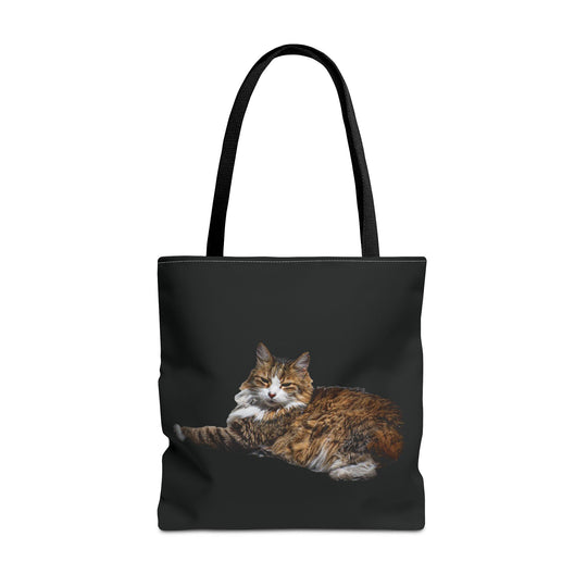 Cat Tote Bag Black Stylish Canvas Shoulder Bag Cute Cat Lover Gift