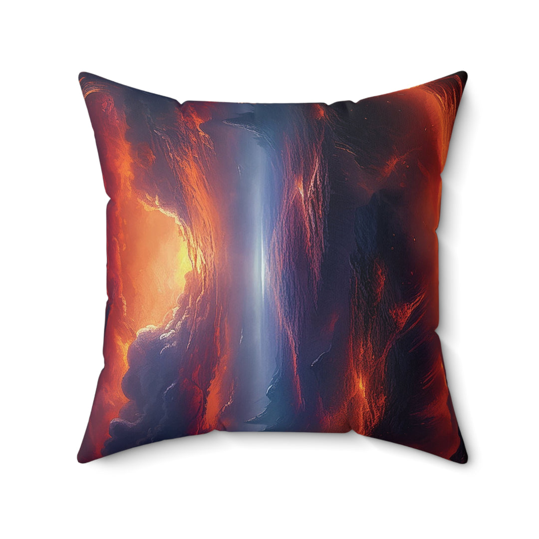 Cosmic Sunset Square Pillow - Spun Polyester Decorative Cushion