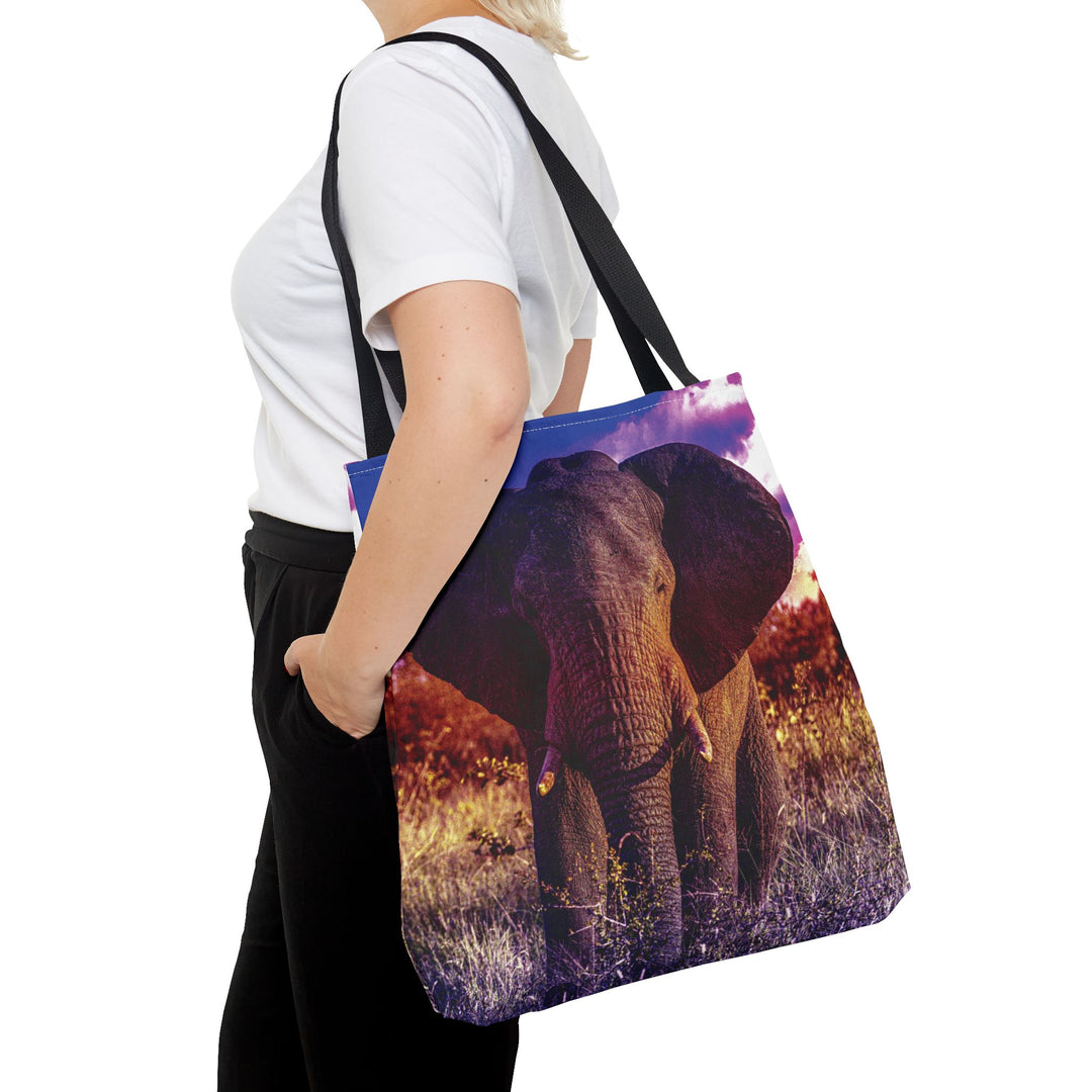 Elephant Tote Bag - Wide Ears Open Savannah Design