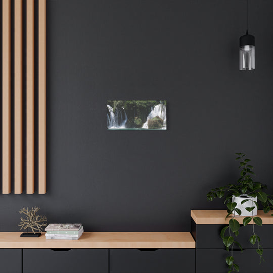 Nature-Inspired Stretched Canvas Wall Art, Waterfall Decor, Home Bedroom Décor, Gift for Nature Lovers, Landscape Wall Art