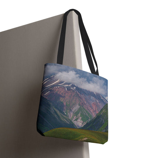 Mountain Tote Bag - Cloudy Adventure Carryall