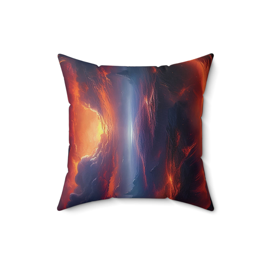 Cosmic Sunset Square Pillow - Spun Polyester Decorative Cushion
