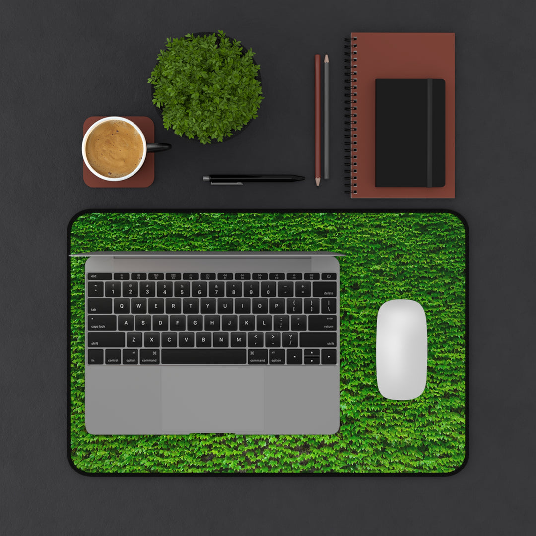 Desk Mat - Green Leafy Vines Pattern