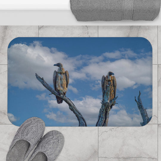 Bath Mat - Fishing Eagles on Tree Branches