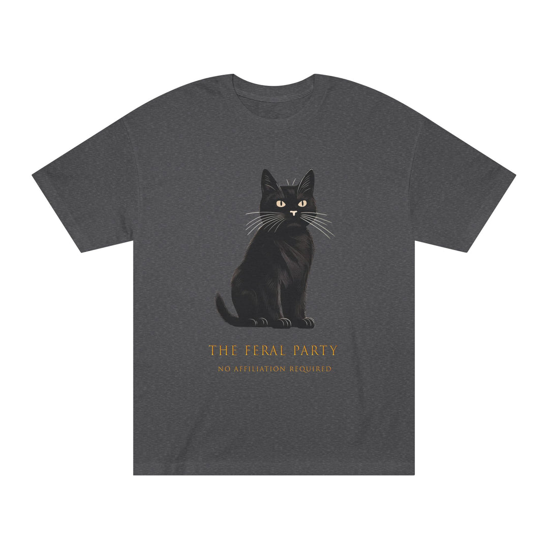 The Feral Party Cat Shirt – No Affiliation Required – Minimalist Graphic Tee