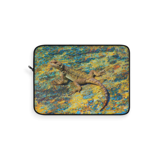Laptop Sleeve with Caucasian Agama Lizard