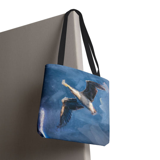 Seagull Tote Bag - Flying Seagull Painting Beach Tote
