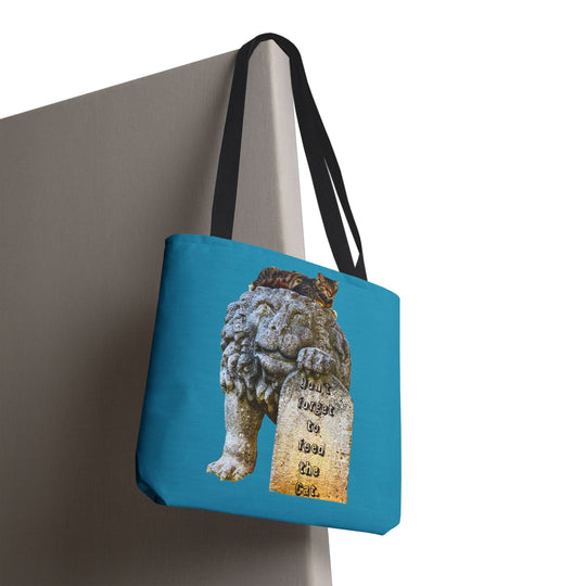 Don’t Forget to Feed the Cat Tote Bag – Istanbul Cat Art Reusable Shopper