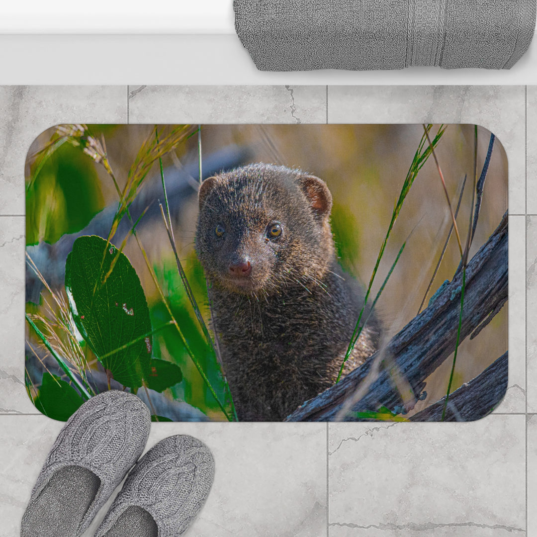 Bath Mat - Mongoose Looking On