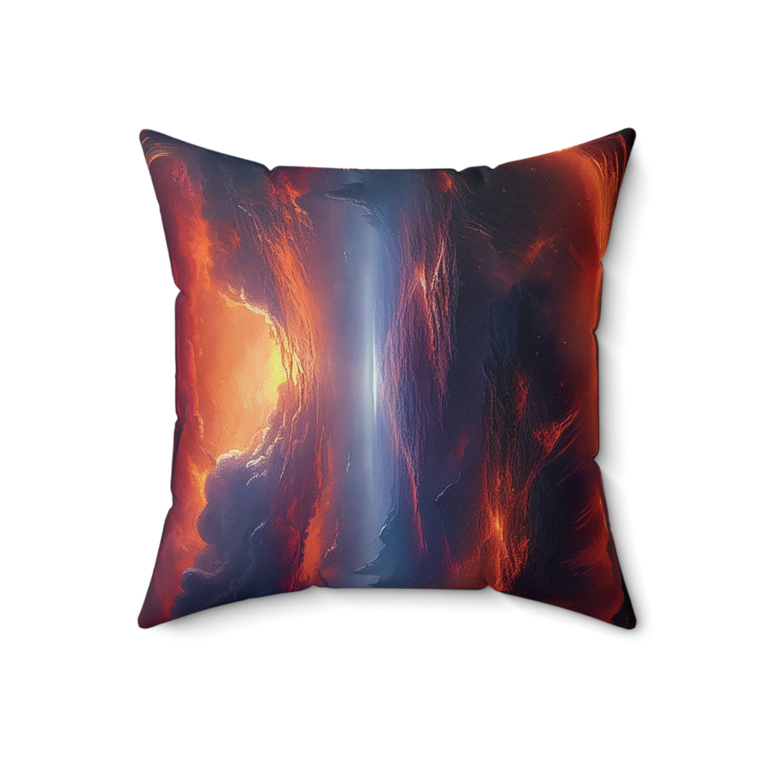 Cosmic Sunset Square Pillow - Spun Polyester Decorative Cushion