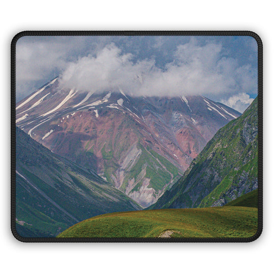 Mountain Clouds Gaming Mouse Pad - Sky Blue Desk Pad, Nature Theme Desk Mat,