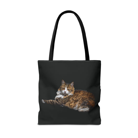 Cat Tote Bag Black Stylish Canvas Shoulder Bag Cute Cat Lover Gift