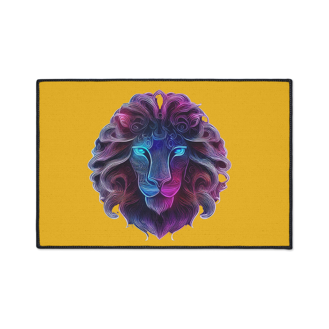 Floor Mat - Purple Lion with Mane Graphic