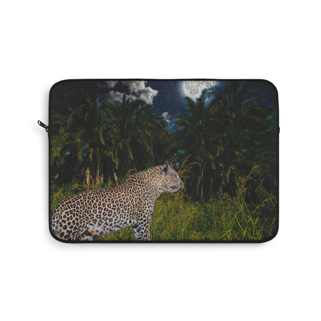 Laptop Sleeve- Leopard under full moon