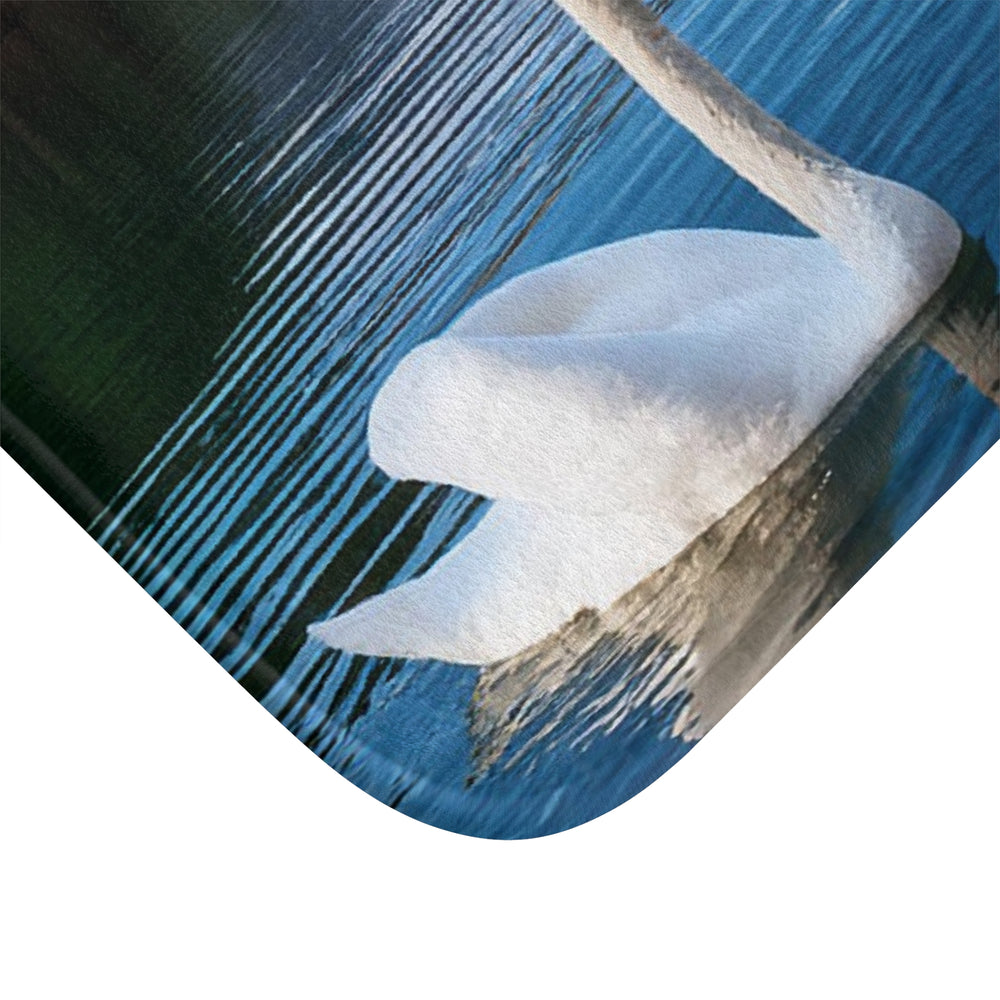 Bath Mat- Swans in a Mountain Lake