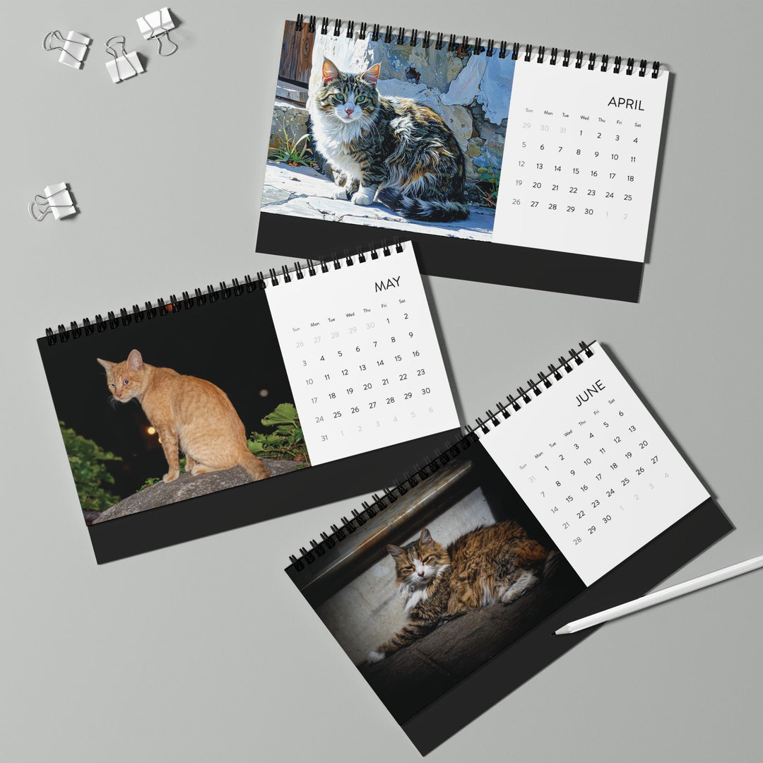 I Love Pussy Cat Desk Calendar 2026 – Funny Gift for Cat Lovers