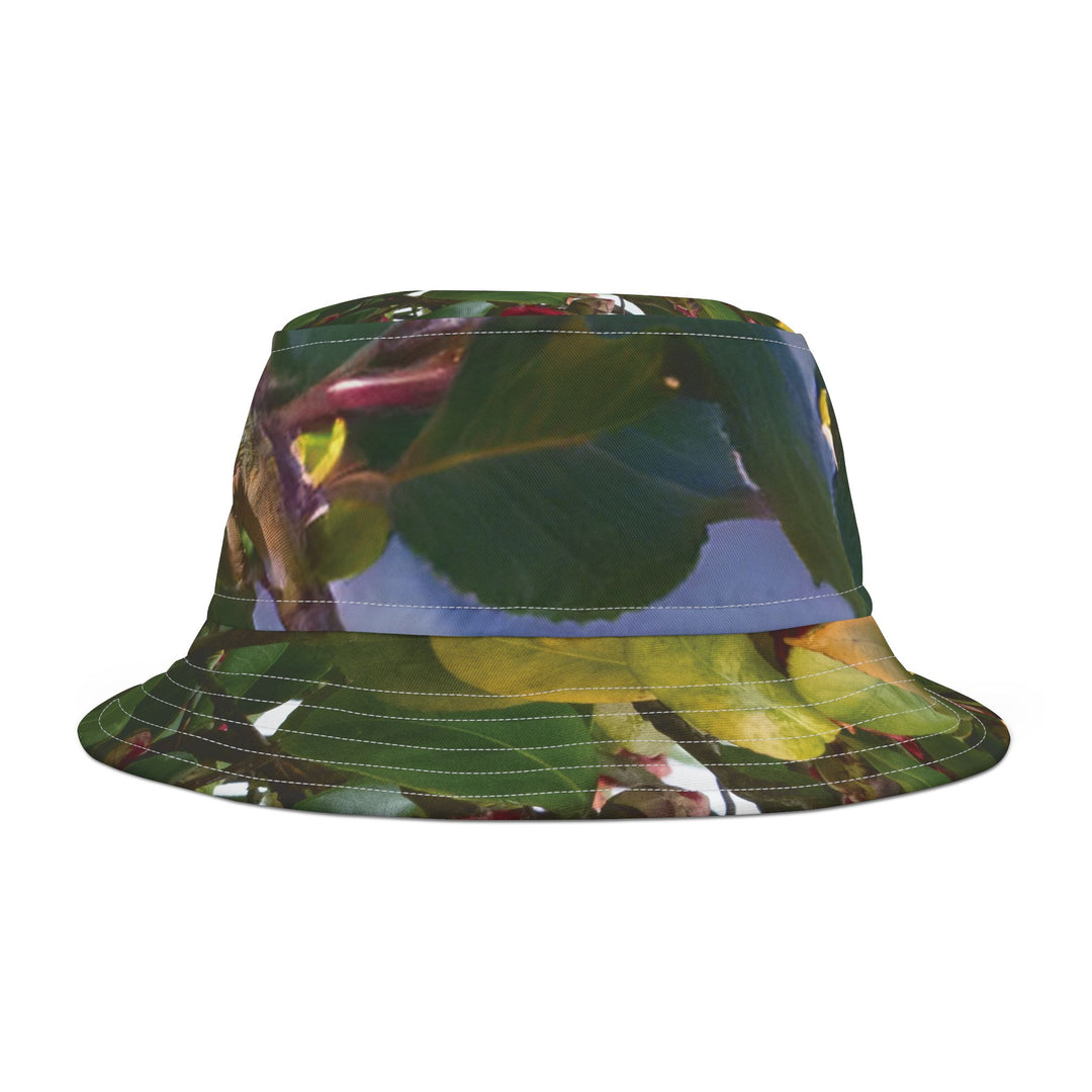 Bucket Hat (AOP)- Chameleon on leaves