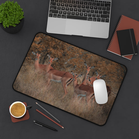 Desk Mat - South African Impalas Wildlife Design