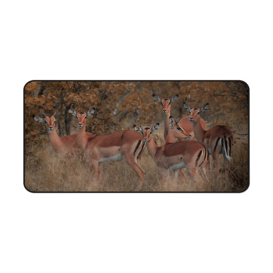 Desk Mat - South African Impalas Wildlife Design