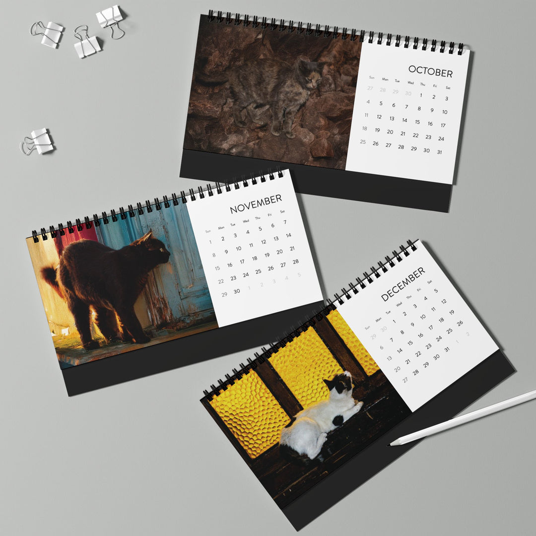 I Love Pussy Cat Desk Calendar 2026 – Funny Gift for Cat Lovers