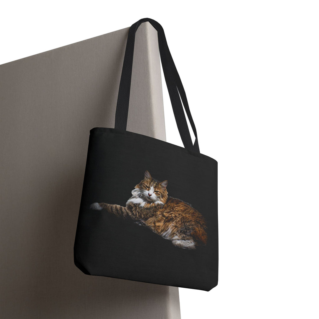 Cat Tote Bag Black Stylish Canvas Shoulder Bag Cute Cat Lover Gift