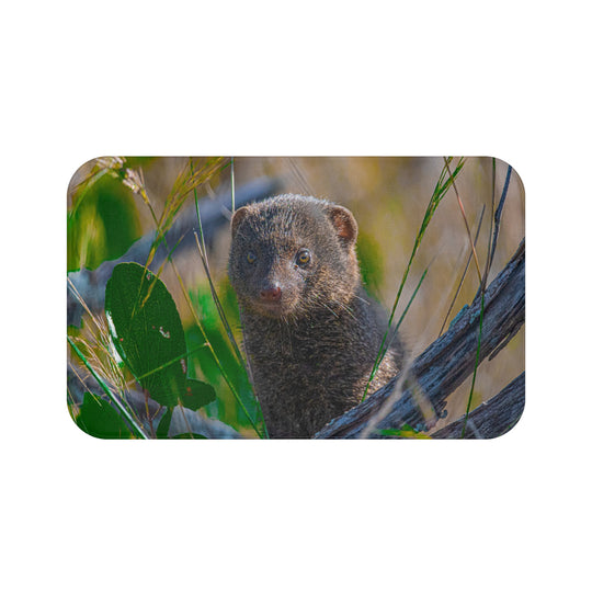 Bath Mat - Mongoose Looking On