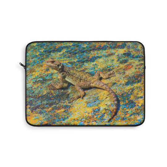 Laptop Sleeve with Caucasian Agama Lizard