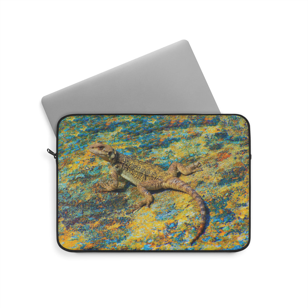 Laptop Sleeve with Caucasian Agama Lizard