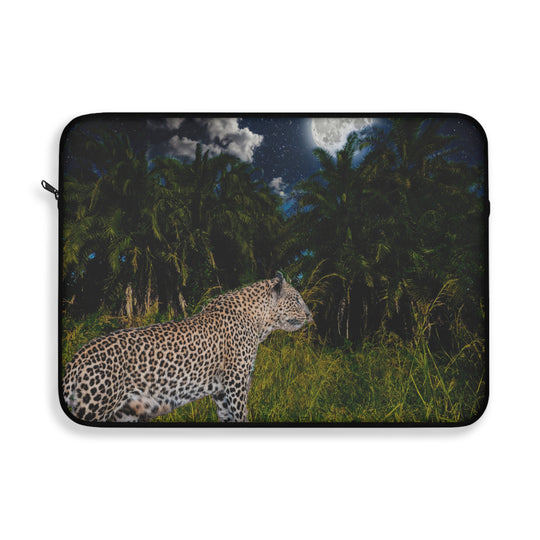 Laptop Sleeve- Leopard under full moon