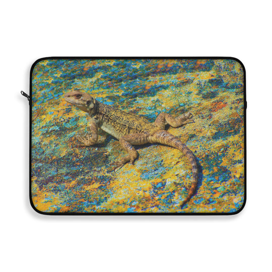 Laptop Sleeve with Caucasian Agama Lizard