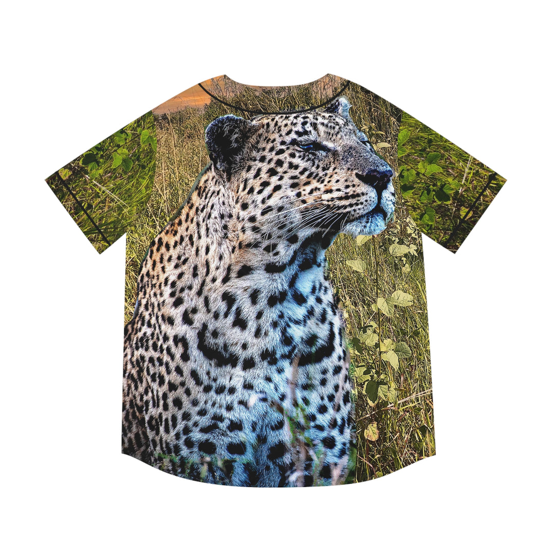 Men's Baseball Jersey - Leopard Print Design