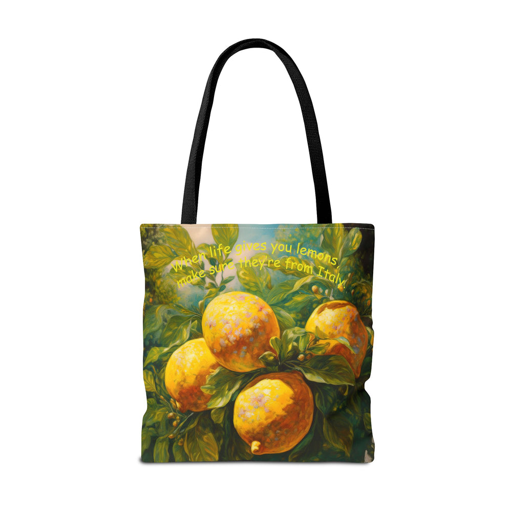 Lemon Quote Tote Bag, Fun Eco-Friendly Carry All, Gift for Friends, Stylish