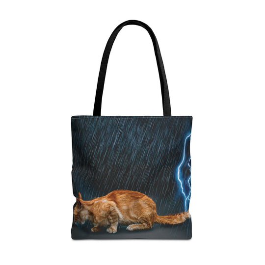 Cat in a Storm Tote Bag