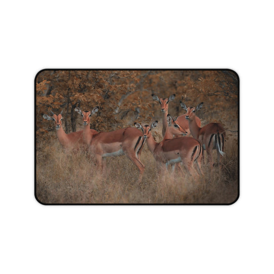 Desk Mat - South African Impalas Wildlife Design