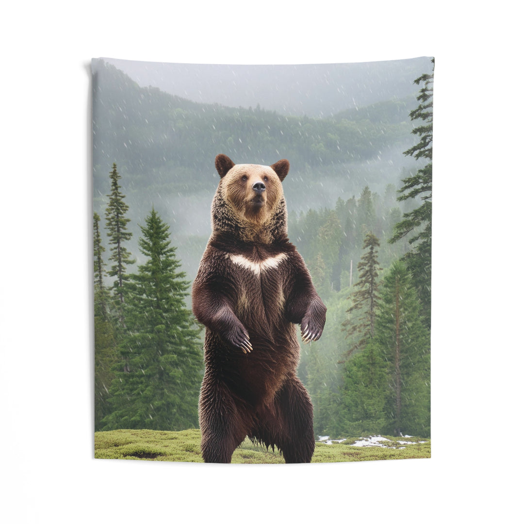 Tapestry Bear in Forest Wall Tapestry