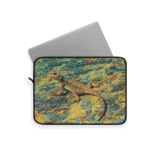Laptop Sleeve with Caucasian Agama Lizard