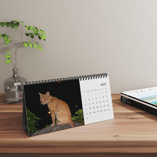 I Love Pussy Cat Desk Calendar 2026 – Funny Gift for Cat Lovers
